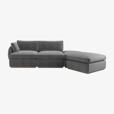 Sofa.com Ren LHF Modular Sofa in Earl Grey Smart Velvet