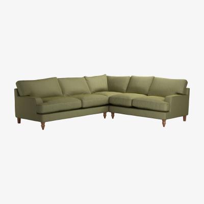 Sofa.com Isla Asym. Crn: LHF 2.5 Seat w RHF 2 Seat in Lichen Heathland Weave - sofa.com