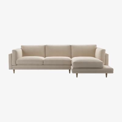 Sofa.com Marco RHF Chaise Sofa in Elderflower Organic Smart Cotton