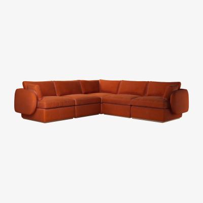 Sofa.com Ren Medium Corner Sofa in Moroccan Spice Smart Velvet