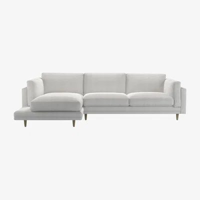Sofa.com Marco RHF Chaise Sofa in Deep Forest Aquaclean Clever Velvet