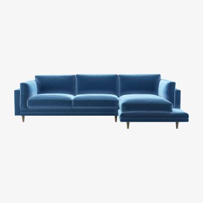 Sofa.com Marco RHF Chaise Sofa in Bahama Cotton Matt Velvet