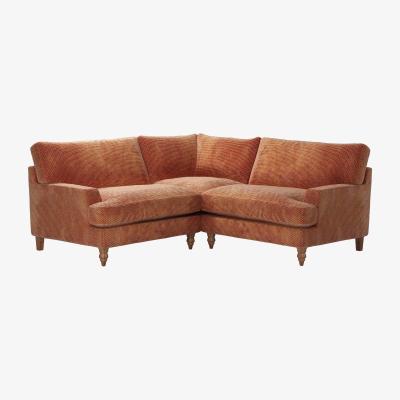 Sofa.com Isla Small Corner Sofa in Pomegranate Bubble Velvet