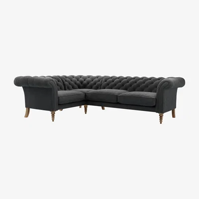 Sofa.com Oscar Asym. Crn: LHF Loveseat w RHF 2.5 Seat in Station House Sandgate - sofa.com