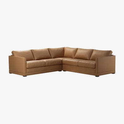 Sofa.com Aissa Medium Corner Sofa in Saddle Antique Leather - sofa.com