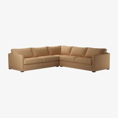 Sofa.com Aissa Large Corner Sofa in Pecan Brushed Linen Cotton - sofa.com