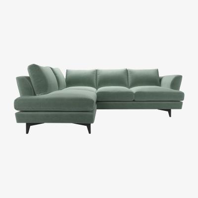 Sofa.com Lars LHF Open End Corner Sofa in Sage Smart Velvet