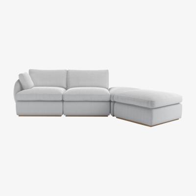 Sofa.com Ren LHF Modular Sofa in Pumice House Herringbone Weave