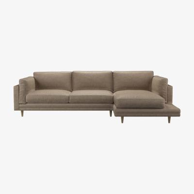Sofa.com Marco RHF Chaise Sofa in Greige Florence Textured Weave