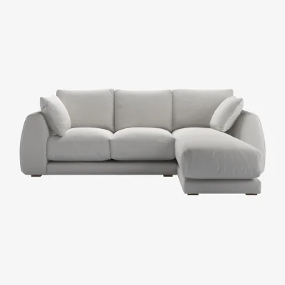 Sofa.com Carmel RHF Chaise Sofa in Alabaster Brushed Linen Cotton - sofa.com