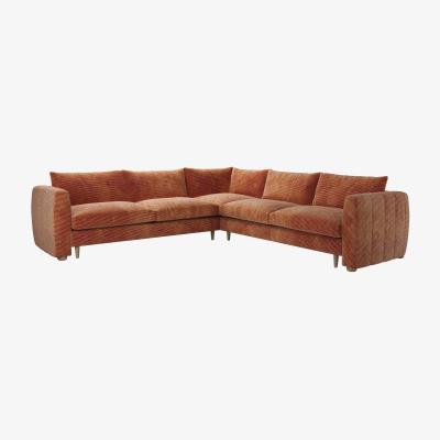 Sofa.com Tiffany Medium Corner Sofa in Pomegranate Bubble Velvet
