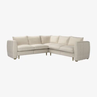 Sofa.com Tiffany Slim Medium Corner Sofa in Jasmine Silky Jacquard Weave
