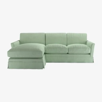 Sofa.com Otto Medium LHF Chaise Sofa in Miami House Herringbone Weave - sofa.com