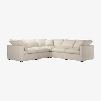 Sofa.com Long Island Slim Medium Corner Sofa in Jasmine Silky Jacquard Weave