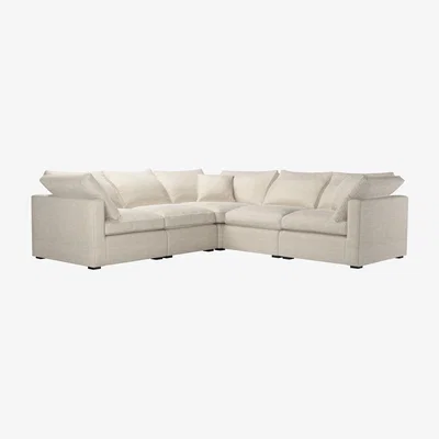 Sofa.com Long Island Slim Medium Corner Sofa in Jasmine Silky Jacquard Weave