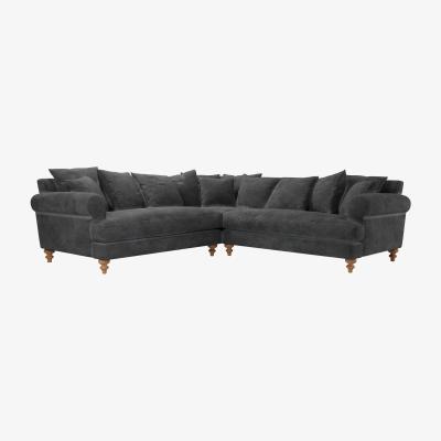 Sofa.com Teddy Medium Corner Sofa in Raven Speckled Chenille