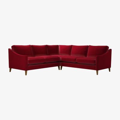 Sofa.com Iggy Medium Corner Sofa in Malbec Cotton Matt Velvet