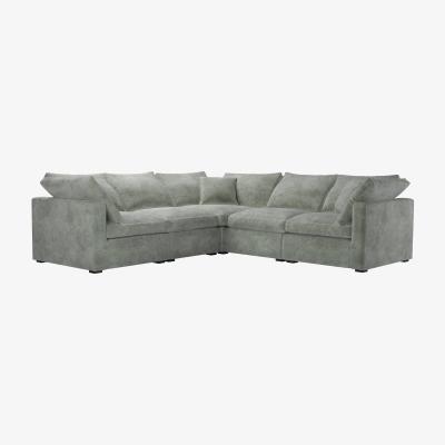 Sofa.com Long Island Slim Medium Corner Sofa in Moonstone Speckled Chenille