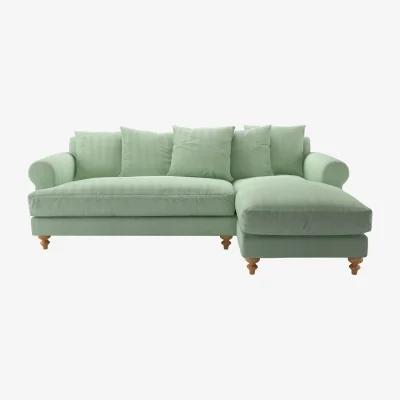 Sofa.com Teddy RHF Chaise Sofa in Miami House Herringbone Weave - sofa.com