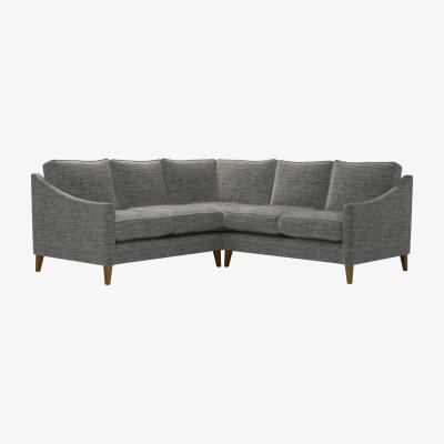 Sofa.com Iggy Small Corner Sofa in Liquorice Baylee Multi-Tone Viscose Linen