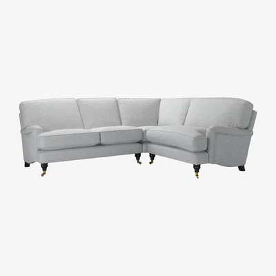 Sofa.com Bluebell Asym. Crn: LHF 2 Seat w RHF Loveseat in Frost Highland Tweed - sofa.com