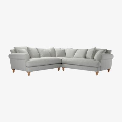 Sofa.com Teddy Medium Corner Sofa in Wishing Well Organic Smart Cotton