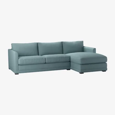 Sofa.com Perfectly Pristine Aissa Medium RHF Chaise Storage Sofa in Lagoon Brushed Linen Cotton - sofa.com