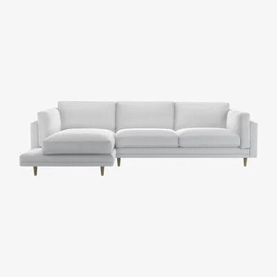 Sofa.com Marco LHF Chaise Sofa in Pumice House Herringbone Weave