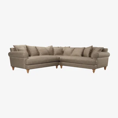 Sofa.com Teddy Medium Corner Sofa in Greige Florence Textured Weave