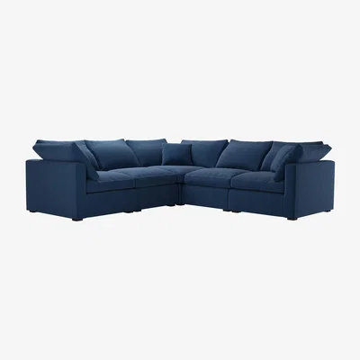 Sofa.com Long Island Slim Medium Corner Sofa in Galaxy Organic Smart Cotton