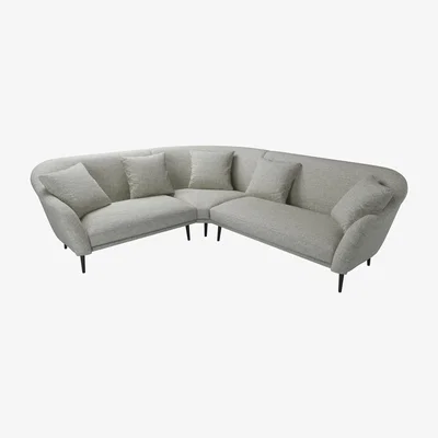Sofa.com Jasper Left Hand Double With Right Hand 2.5 Seat in Grey Marl Highland Tweed - sofa.com
