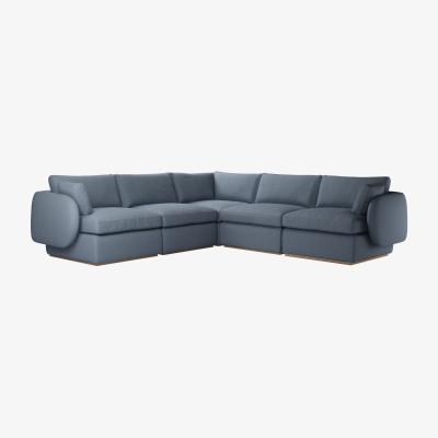 Sofa.com Ren Medium Corner Sofa in Loch Brushed Linen Cotton