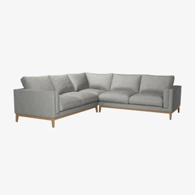 Sofa.com Costello (Plinth) Large Corner Sofa in Mushroom Heathland Weave - sofa.com