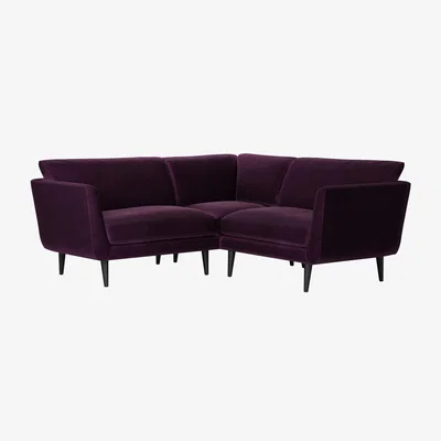 Sofa.com Holly Extra Small Corner Sofa in Damson Smart Velvet