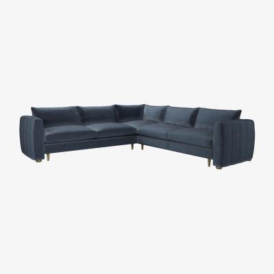 Sofa.com Tiffany Medium Corner Sofa in Skyfall Cotton Matt Velvet