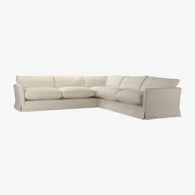 Sofa.com Otto Large Corner Sofa in Jasmine Silky Jacquard Weave