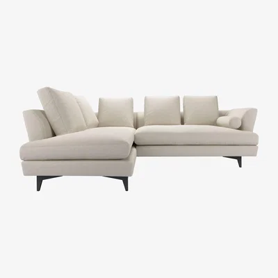 Sofa.com Larsen LHF Open End Corner Sofa in Canvas Pure Belgian Linen - sofa.com