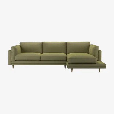 Sofa.com Marco RHF Chaise Sofa in Lichen Heathland Weave