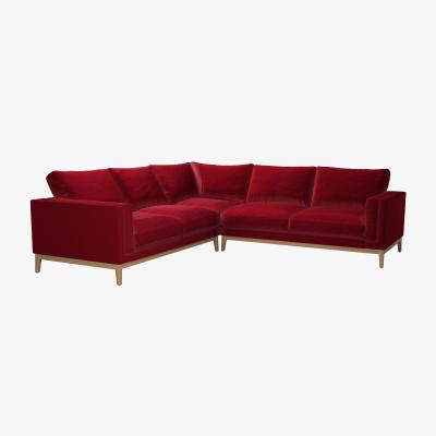 Sofa.com Costello  Large Corner Sofa in Malbec Cotton Matt Velvet