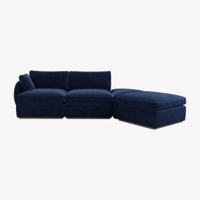 Sofa.com Ren LHF Modular Sofa in Port Royal Aquaclean Clever Chenille