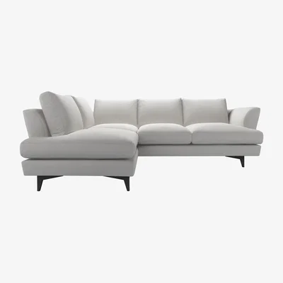 Sofa.com Lars LHF Open End Corner Sofa in Alabaster Brushed Linen Cotton