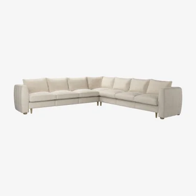 Sofa.com Tiffany Slim Large Corner Sofa in Jasmine Silky Jacquard Weave