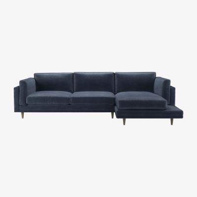 Sofa.com Marco RHF Chaise Sofa in Armour Smart Velvet