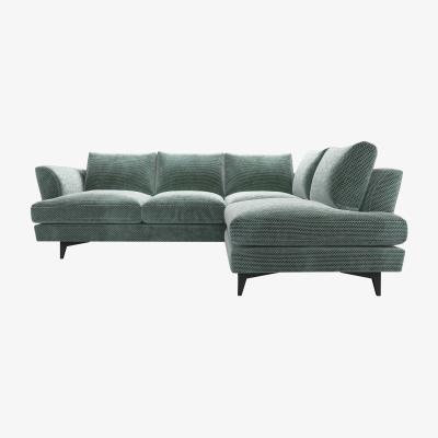 Sofa.com Lars RHF Open End Corner Sofa in Peppermint Bubble Velvet