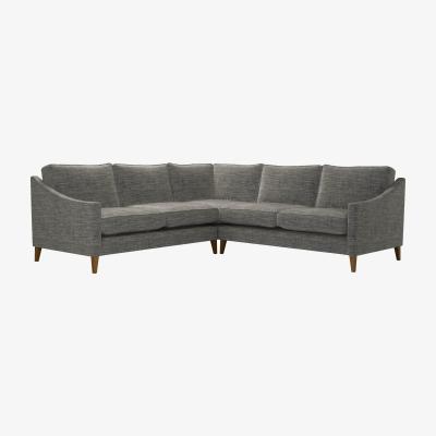 Sofa.com Iggy Medium Corner Sofa in Liquorice Baylee Multi-Tone Viscose Linen
