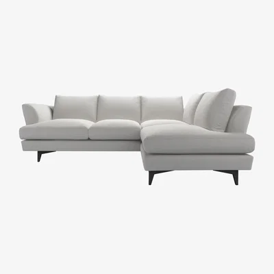 Sofa.com Lars RHF Open End Corner Sofa in Alabaster Brushed Linen Cotton