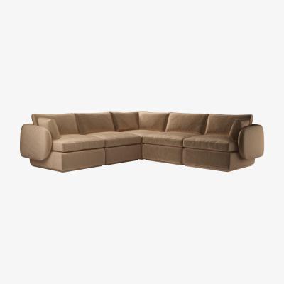 Sofa.com Ren Medium Corner Sofa in Spiced Latte Cotton Matt Velvet