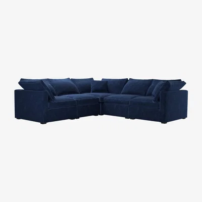 Sofa.com Long Island Slim Medium Corner Sofa in Port Royal Aquaclean Clever Chenille