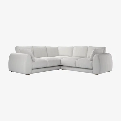 Sofa.com Carmel Medium Corner Sofa in Brick Aquaclean Clever Velvet