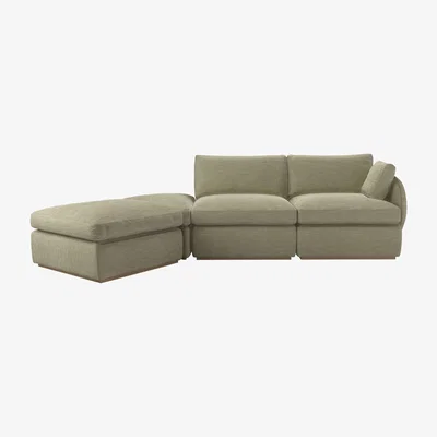 Sofa.com Ren RHF Modular Sofa in Palm Silky Jacquard Weave